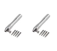 Tynmoel 2X Stainless Steel Watch Crown Tube Insert Remover Opener Holder with 4 Pins for Removing Tudr Case Tube