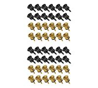 Tynmoel 48Pcs Guitar Strap Locks Metal Strap Button Metal End Pins Flat for Acoustic Classical Electric Guitar Bass Ukulele