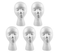 Tynmoel 5pcs 27.5 x 52cm Dummy/Mannequin Female Foam(Polystyrene) Exhibitor for Cap, Headphones