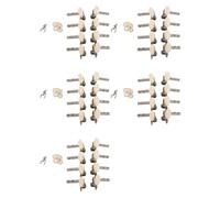 Tynmoel 5X Machines Tuners Pegs Tuning Key with White Pearl Knobs 4L+4R for Mandolin