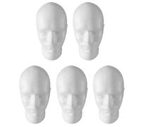 Tynmoel 5X Male Wig Display Cosmetology Mannequin Stand Model Foam White