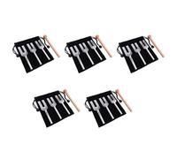 Tynmoel 5X Tuning Forks Set 4096 Hz 4160 Hz 4225 Hz Tuning Forks Set Tuning Fork with Wooden Hammers and Cloth Bag Style 2