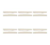 Tynmoel 6 String Acoustic Bone Bridge Guitar Slotted Saddle Guitar Parts(Pack of 12)