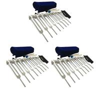 Tynmoel Chakra Tuning Fork Set for Healing, 24 Pieces Silver Chakra Tuning Fork for