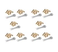 Tynmoel Guitar Bridge Pins 60Pcs Brass Endpin for Acoustic Guitar with Guitar Bridge Pin Puller