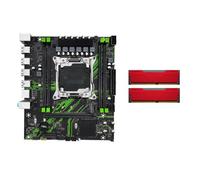 Tynmoel X99 PR9 Motherboard Combo LGA 2011-3 Set Kit SATA M.2/NVME M.2 with 2pcs DDR4 2133 16GB RAM Memory SATA InterfaceSATA 3.0