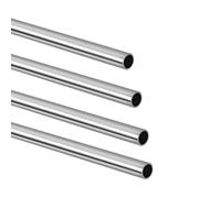 Tynulox 3/8" OD 304 Stainless Steel Tube, Thickened Pipe Wall & Weldable Tubing, Round Metal Pipe Industrial Straight Tube 10 inch Length (4 Pcs)