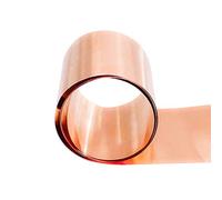 Tynulox Pure Copper Metal Foil Roll, 0.01mm Thickness x 100mm Width x 1M Length, 99.9% Copper Sheet Roll Copper Strip for Jewelry, Crafts, Repairs, Electrical