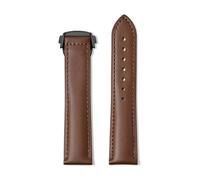 Tyogeephy 20mm Leather Watch Strap for Omega Seamaster 300 - Breathable Leather, Folding Buckle for Men
