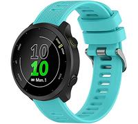 Tyogeephy Band Compatible with Garmin Forerunner 55 20mm Soft Silicone Replacement Watch Band Strap Wristband for Forerunner 158/645/venu Sq/Watch Active 2/Galaxy watch 42MM