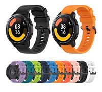 Tyogeephy Band Compatible With Xiaomi Mi Watch S1/watch S1 active/MI watch color 2/MI watch sport/MI watch color/Haylou RT2 LS10/YAMAY SW022, 22mm Silicone Straps Watch Band Accessory