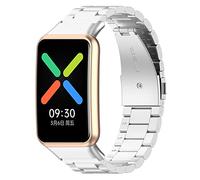 Tyogeephy Bands Compatible with OPPO WATCH FREE, Stainless steel Metal Watch Strap Replacement Sport Bracelet Compatible with OPPO WATCH FREE Wristband