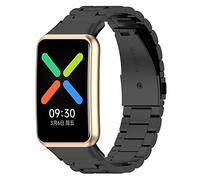 Tyogeephy Bands Compatible with OPPO WATCH FREE, Stainless steel Metal Watch Strap Replacement Sport Bracelet Compatible with OPPO WATCH FREE Wristband