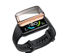 Tyogeephy Case Compatible with Huawei band 7/Honor band 7 Smartwatch - Soft TPU Plated Case Rugged Cover All-Around Protective Bumper Shell