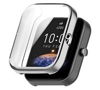 Tyogeephy Cases Compatible with Amazfit Bip 3/Bip 3 pro Screen Protector, TPU Plated Protective Case Cover Armor Shell for Amazfit Bip 3/Bip 3 pro Activity Tracker
