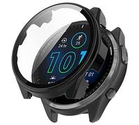 Tyogeephy Cases Compatible with Garmin Forerunner 965 Screen Protector, TPU Plated Protective Case Cover Armor Shell for Garmin Forerunner 965 Activity Tracker