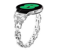 Tyogeephy Compatible with Amazfit Bip 3 pro/GTS4 Mini/GTS 3/Galaxy Watch 5 Strap, Adjustable Stainless Steel Metal Replacement Strap for Garmin vivomove Trend for Women Men