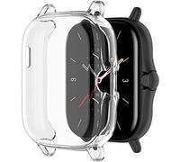 Tyogeephy Compatible with Amazfit GTS 3 2 Screen Protector Case Cover Replacement All- Around Plating Metal Color TPU Shockproof Case Thin Bumper Shell for GTS 3/2/GTS 2E GPS