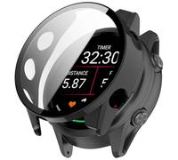 Tyogeephy Compatible with Garmin Forerunner 970 Coverage Case with Screen Protector, Disscool PC and Real Glass Protective Case Cover