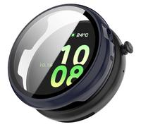Tyogeephy Compatible with Honor watch fit 44mm Coverage Case with Screen Protector, Disscool PC and Real Glass Protective Case Cover