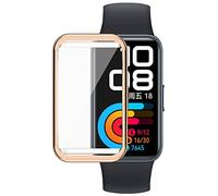 Tyogeephy compatible with Huawei Band 8 Screen Protector, TPU Plated Full Coverage Screen Bumper Cover Case Screen Protector compatible with Huawei Band 8