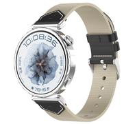 Tyogeephy Compatible with Nylon Leather Strap Xiaomi watch S4 41mm, 18mm Adjustable Soft Leather Sport Replacement Band