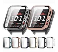 Tyogeephy Coverage Case with Screen Protector Compatible with Garmin Venu X1 Ultra, Disscool PC and Real Glass Protective Case Cover Compatible with Venu X1