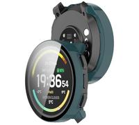 Tyogeephy Coverage Case with Screen Protector Compatible with SUUNTO VERTICAL 2, Disscool PC and Real Glass Protective Case Cover Compatible with VERTICAL 2