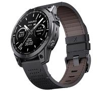 Tyogeephy Genuine Leather Strap for Garmin Fenix 6, 7, 8 Series - 22mm & 26mm QuickFit Compatible, Premium Handcrafted Band for Fenix 5 Plus, 6 Pro, 7 Pro