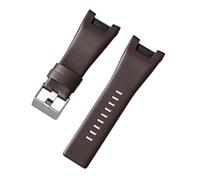 Tyogeephy Genuine Leather Watch Strap for DZ1216 DZ1273 DZ4246 DZ4247 DZ4287 Models, 32mm Pin Buckle Band with Stainless Steel Clasp, Quick Release, Black