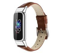 Tyogeephy Leather Strap Compatible with Fitbit Luxe Strap, Classic Replacement Leather Straps Compatible with Fitbit Luxe Strap