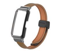 Tyogeephy Leather Strap for Huawei Band 8/ Band 7 Replacement Straps Leather Wristband Band for Man Women, Smart Watch Accessories