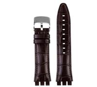 Tyogeephy Leather Strap for Swatch Irony Series YVS423 420 21mm Replacement Straps Leather Wristband Band for Man Women, Smart Watch Accessories