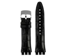 Tyogeephy Leather Strap for Swatch Irony Series YVS423 420 21mm Replacement Straps Leather Wristband Band for Man Women, Smart Watch Accessories