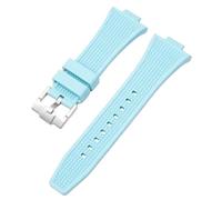 Tyogeephy Replacement Wrist Bands Compatible with Tissot PRX Powermatic 12mm, Adjustable Soft Silicone Wrist Strap for PRX 12mm for Men and Women