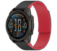 Tyogeephy Silicone Magnetic Straps for Garmin instinct E 40MM/fenix 8 43MM for Women Men, Adjustable Sport Strap Soft Replacement Wristbands