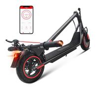 TYOKUM Electric Scooter, Electric Scooters Adult, 10” Flat-Free Solid Tires, 20-30km Range, 3 Speed Mode, Foldable Electric Scooters with APP, Double Braking System E Scooter for Adults and Teens