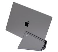 tyonit TiltSnap Pro Vertical Laptop Stand for MacBook Pro 14" & 16", Auto Thunderbolt4 USB-C Connection, Seamless Connection to The Docking Station or Display, 40Gbps, 100W PD, Space Gray