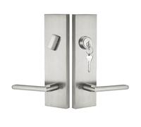 Tyothimm Front Door Handle -Modern Brushed Exterior Door Lock Set with 3 Keys for Interior and Exterior Doors,Suitable for Doors with a Thickness of 1-3/8"-1-31/32", Zinc Alloy (Brushed Satin Nickel)