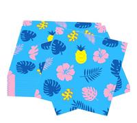 Tyotrbs 40Pcs Hawaiian Party Paper Napkins Monstera Leaves Pattern Disposable Beverage Napkins Summer Party Paper Napkins for Summer Decorations Hibiscus Serviettes Beach Tableware