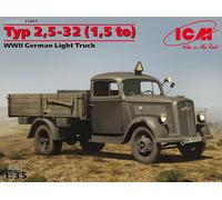 Typ 2.5-32 (1.5 To), WWII German Light Truck 1:35 Plastic Model Kit ICM
