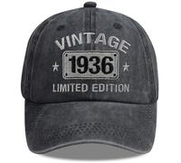 TypasTdqk 90th Birthday Decorations for Men Women, Limited Edition 1936 Hat, 90 Year Old Baseball Cap, Retirement Birthday Gifts for Grandma Grandpa Dad Mom Black