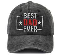 TypasTdqk Best Dad Ever Gifts for Men, Happy Dad Hat from Daughter, New Daddy Baseball Cap, Christmas Fathers Day Birthday Decorations for Papa Pops Hubby Uncle Black