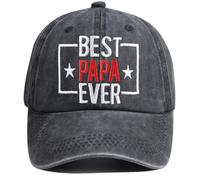 TypasTdqk Best Papa Ever Gifts for Men, Best Papa Ever Hat, New Dad Baseball Cap, Father's Day Thanksgiving Birthday Gifts for Dad Grandpa Pawpaw Husband Uncle Black