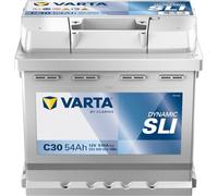 Type 012 Varta C30 Silver Dynamic Car Battery 12V 54Ah - Varta DIN: 554 400 053 (Price Includes EUR 7,50 Deposit)