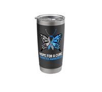 Type 1 Diabetes Awareness Hope for A Cure Mom Butterfly Stainless Steel Insulated Tumbler