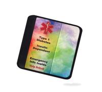 Type 1 Diabetes Awareness Medical Alert Seatbelt Cover for Children in Car Seats (6”) Featuring an Emergency Information Form and Pocket by Help Belts. (Cloud)