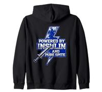 Type 1 Diabetes Awareness Powered Insulin and Pure Spite Zip Hoodie