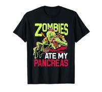 Type 1 Diabetes Awareness Zombies Ate My Pancreas Halloween T-Shirt