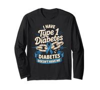 Type 1 Diabetes Doesn't Have Me T1D Warrior Long Sleeve T-Shirt